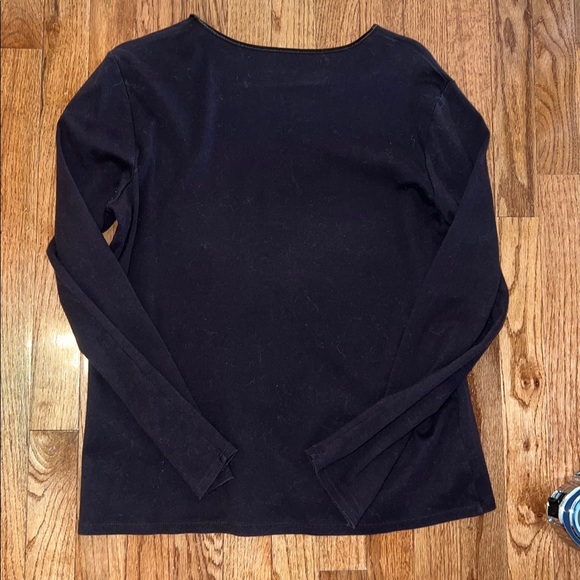 J. Jill Mocha Brown Basic Long Sleeve Compassion Tee Women’s Size Large - Picture 4 of 6